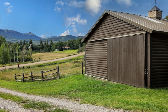 407 Meadow Rd, Edwards, CO 81632 - view of pole building featuring a mountain view and a view of rural / pastoral area