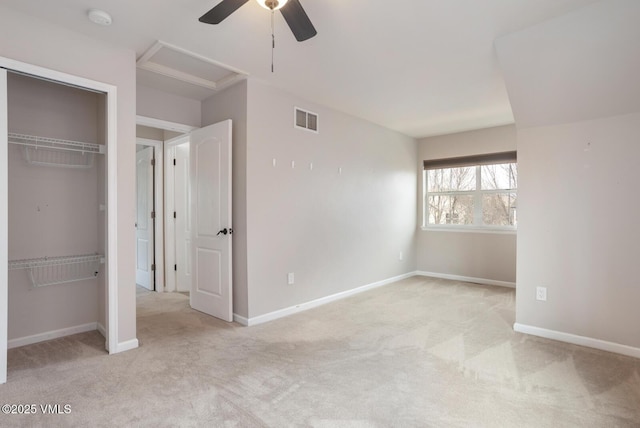 260 Longview Ave, Eagle, CO 81631 - unfurnished bedroom with attic access, baseboards, visible vents, and carpet