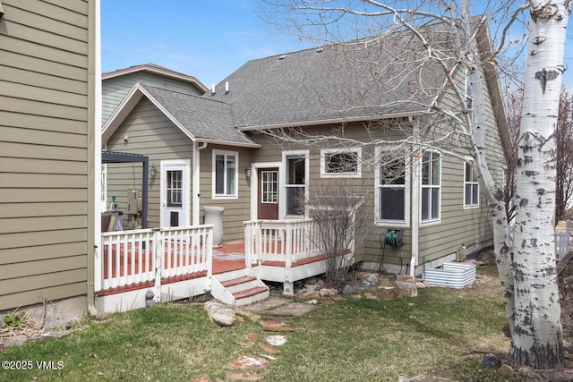 260 Longview Ave, Eagle, CO 81631 - back of house featuring a yard, a deck, and roof with shingles