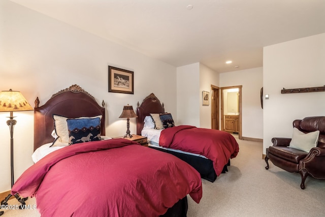 25 Cottage Cir, Edwards, CO 81632 - bedroom with carpet flooring, ensuite bathroom, and recessed lighting
