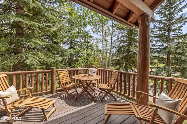 25 Cottage Cir, Edwards, CO 81632 - view of wooden terrace