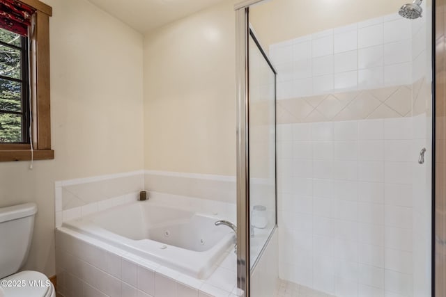 25 Cottage Cir, Edwards, CO 81632 - full bathroom with toilet, a shower stall, and a jetted tub