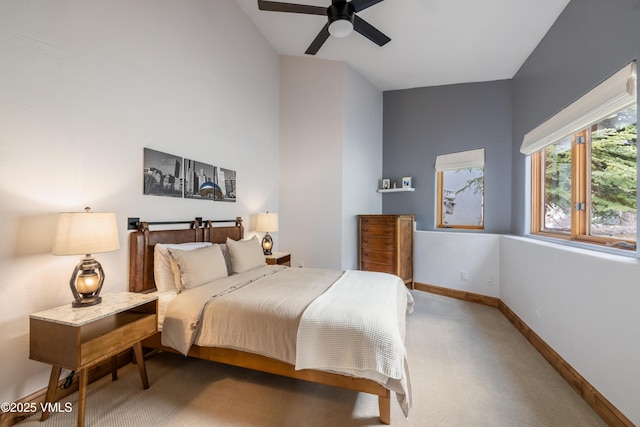 2960 June Creek Trl Unit A, Avon, CO 81620 - carpeted bedroom with baseboards and ceiling fan