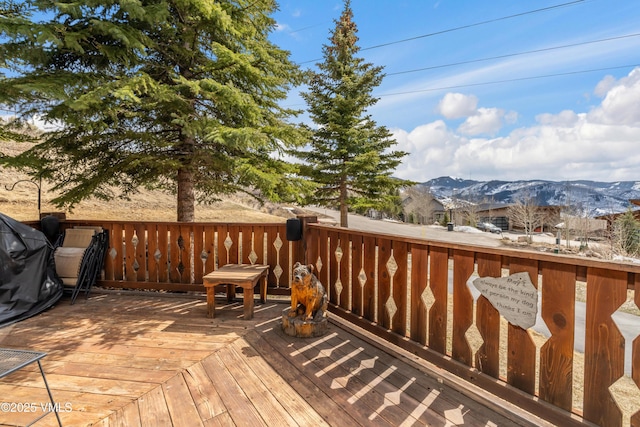 2960 June Creek Trl Unit A, Avon, CO 81620 - wooden terrace featuring a mountain view