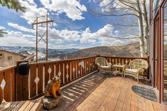 2960 June Creek Trl Unit A, Avon, CO 81620 - deck with a mountain view