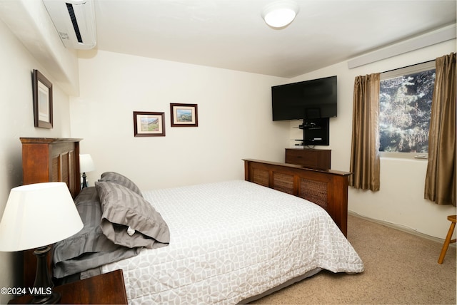 bedroom featuring a wall mounted AC