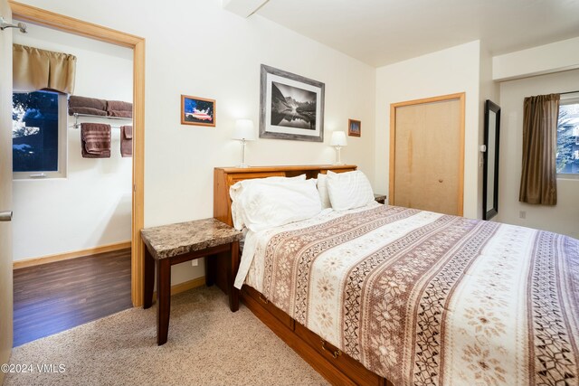 bedroom featuring wood-type flooring