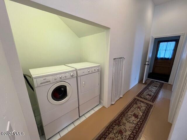 laundry area featuring washer and dryer