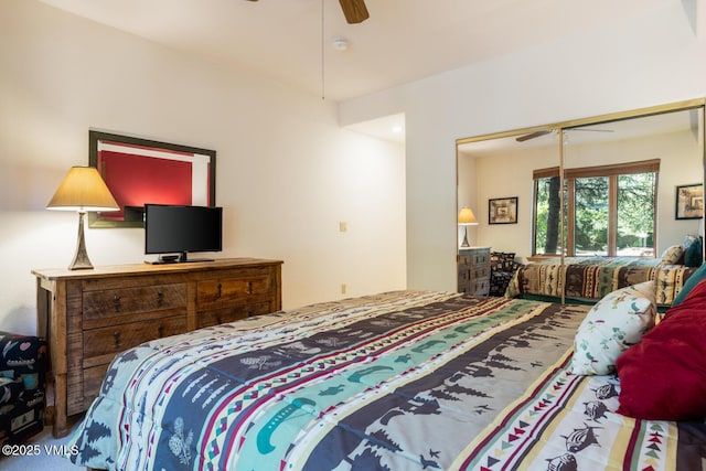 74 Cresta Rd Unit 110, Edwards, CO 81632 - carpeted bedroom with ceiling fan