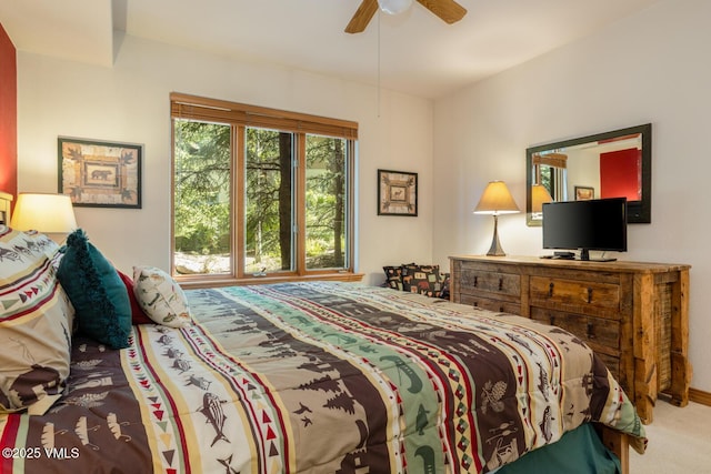 74 Cresta Rd Unit 110, Edwards, CO 81632 - carpeted bedroom with ceiling fan