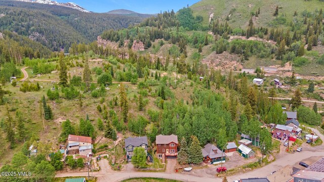 445 Pine St, Red Cliff, CO 81649 - aerial view of property's location featuring a mountainous background and nearby suburban area