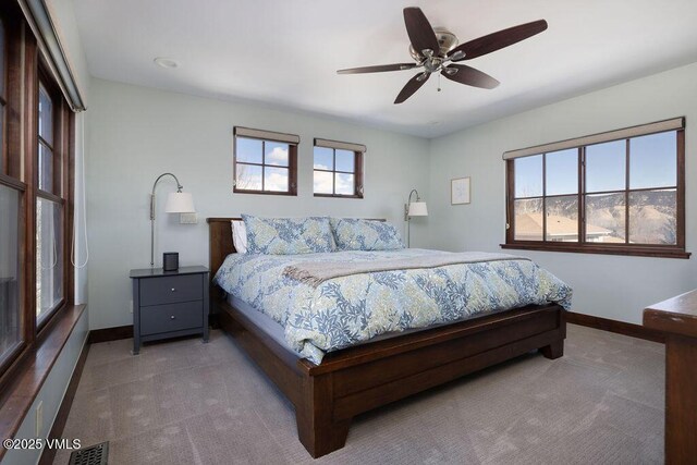 50 Bunker Way, Eagle, CO 81631 - carpeted bedroom with baseboards, visible vents, and a ceiling fan