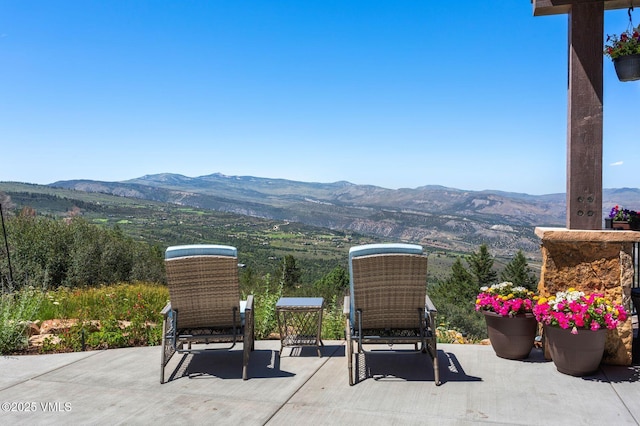 620 Jouflas Ranch Rd, Wolcott, CO 81655 - view of patio with a mountain view