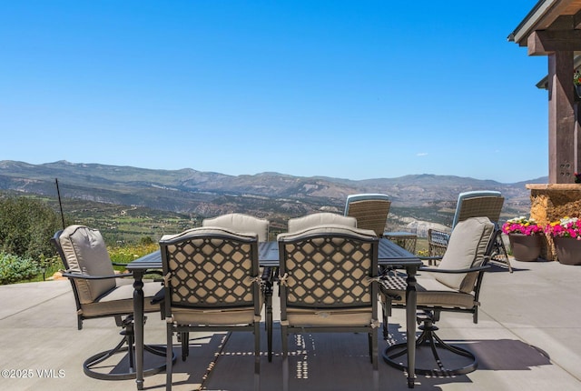 620 Jouflas Ranch Rd, Wolcott, CO 81655 - view of patio with outdoor dining space and a mountain view