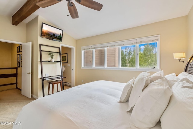 411 Eagle Dr Unit 10, Eagle-Vail, CO 81620 - bedroom featuring carpet, a baseboard radiator, ceiling fan, and baseboards