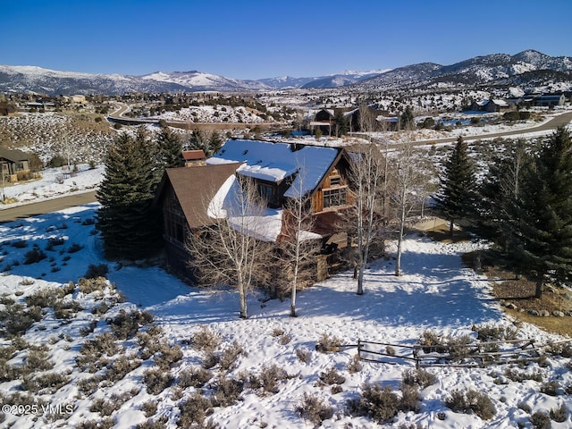 93 S Penstemon Ln, Eagle, CO 81631 - snowy aerial view featuring a mountain view