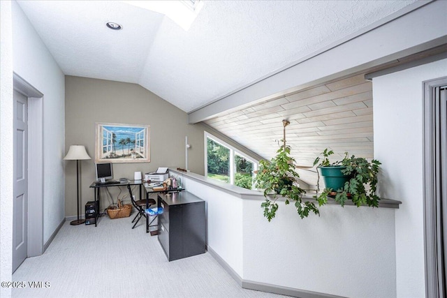 780 Deer Blvd, Avon, CO 81620 - carpeted office featuring lofted ceiling and baseboards