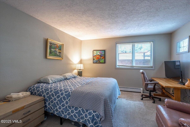780 Deer Blvd, Avon, CO 81620 - carpeted bedroom featuring baseboard heating and a textured ceiling