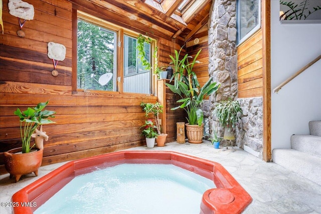780 Deer Blvd, Avon, CO 81620 - view of pool featuring a hot tub and a skylight