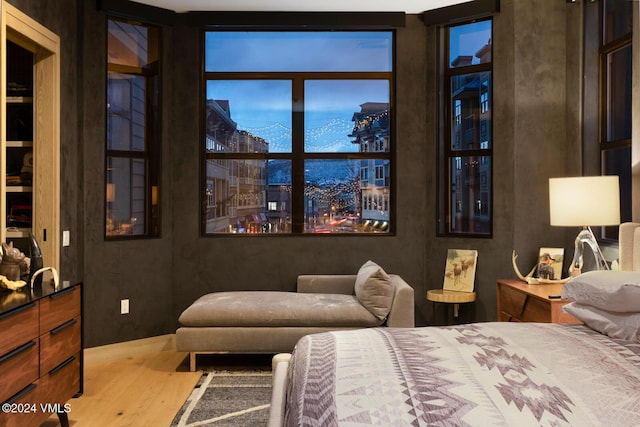 bedroom featuring hardwood / wood-style floors