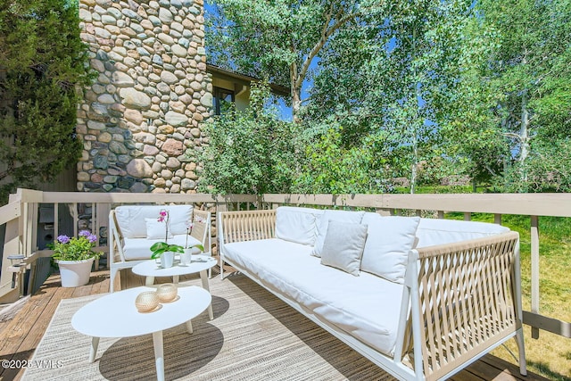8 Charolais Cir, Edwards, CO 81632 - wooden deck with outdoor lounge area