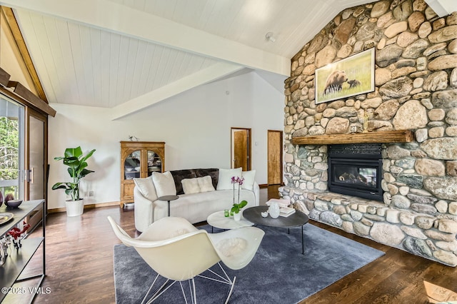 8 Charolais Cir, Edwards, CO 81632 - living room with a fireplace and wood finished floors