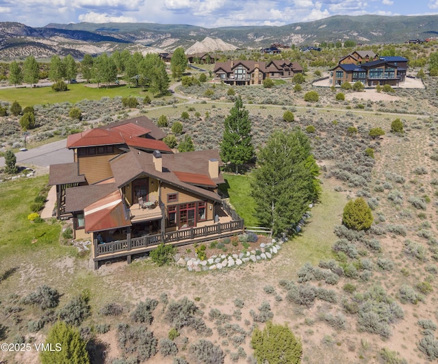 75 Aster Ct, Eagle, CO 81631 - aerial view of property and surrounding area with mountains