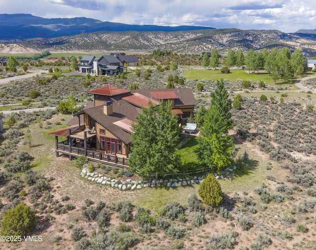 75 Aster Ct, Eagle, CO 81631 - aerial view of property and surrounding area featuring mountains