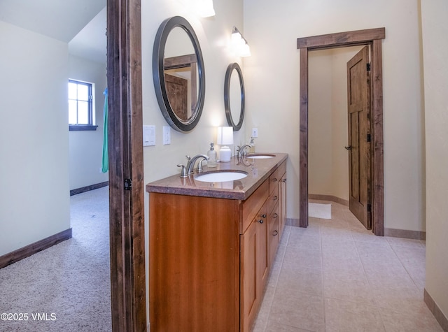 75 Aster Ct, Eagle, CO 81631 - bathroom with double vanity and tile patterned floors