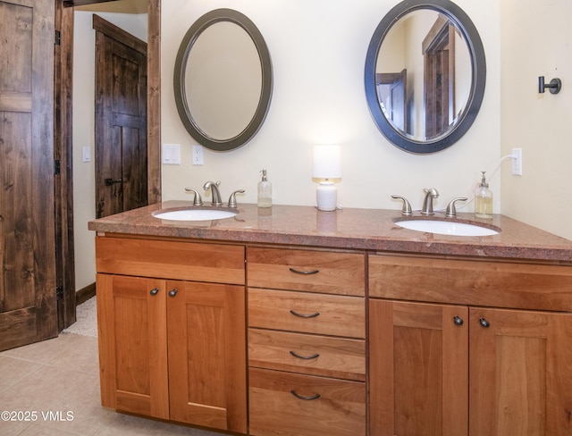 75 Aster Ct, Eagle, CO 81631 - bathroom with double vanity and tile patterned floors