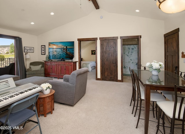 75 Aster Ct, Eagle, CO 81631 - living room featuring light carpet and recessed lighting