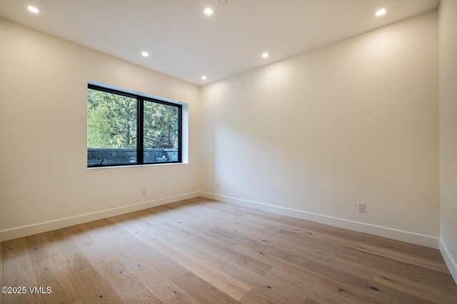 1487 Vail Valley Dr, Vail, CO 81657 - empty room featuring light wood finished floors and recessed lighting