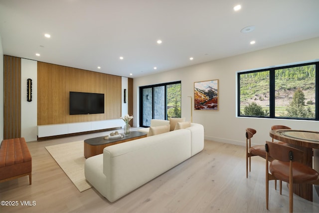 1487 Vail Valley Dr, Vail, CO 81657 - living room featuring recessed lighting and light wood-style floors