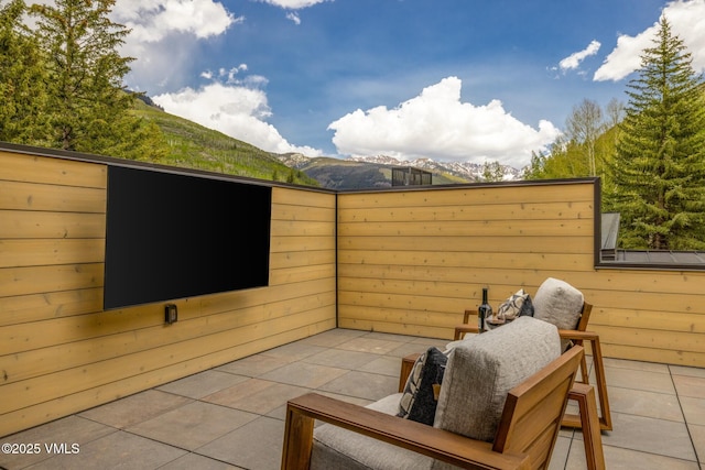 1487 Vail Valley Dr, Vail, CO 81657 - view of patio / terrace with a mountain view