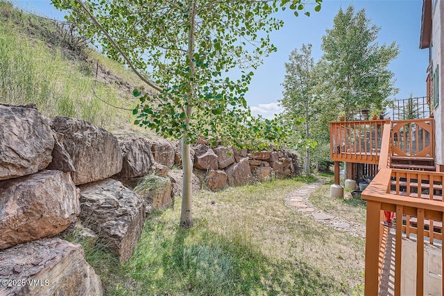 3078 Wildridge Rd Unit D, Avon, CO 81620 - view of yard with a deck