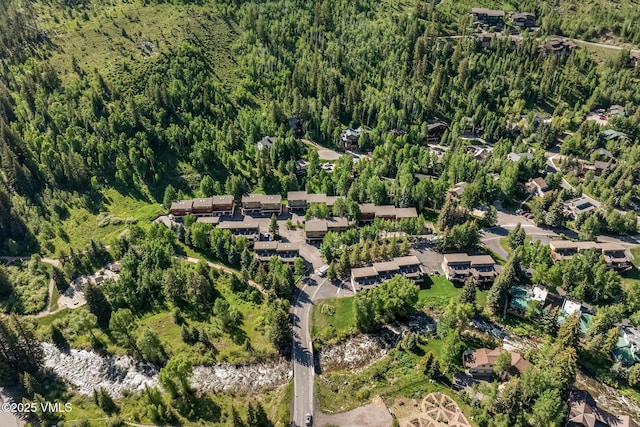 2540 Kinnikinnick Rd Unit G-2, Vail, CO 81657 - aerial view of property's location with a heavily wooded area