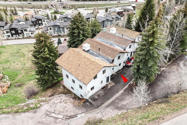 aerial view featuring a residential view