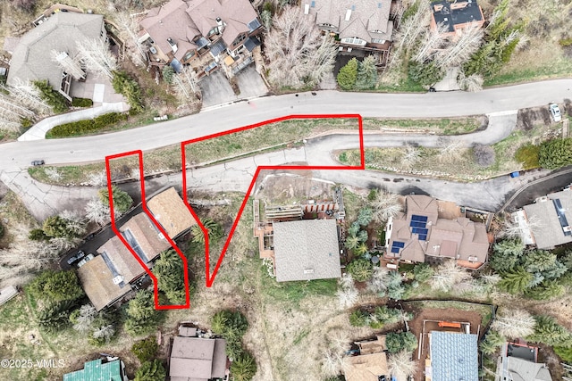birds eye view of property featuring a residential view