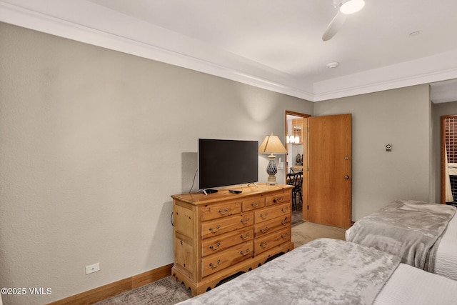 120 Offerson Unit 5160, Beaver Creek, CO 81620 - bedroom with ceiling fan and light carpet