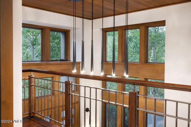 room details with wooden ceiling