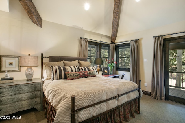 179 S Fairway Dr, Beaver Creek, CO 81620 - bedroom with access to outside and carpet flooring