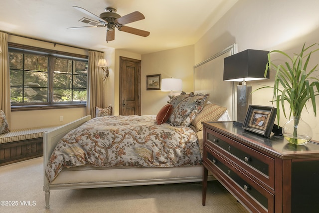 179 S Fairway Dr, Beaver Creek, CO 81620 - carpeted bedroom featuring a ceiling fan