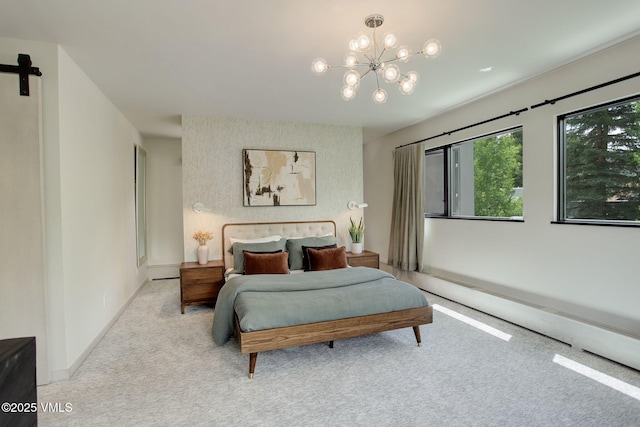 777 Potato Patch Dr Unit A, Vail, CO 81657 - bedroom featuring carpet and a chandelier