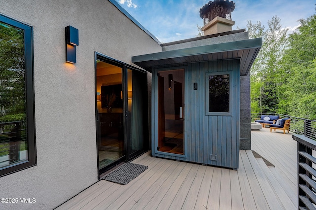 777 Potato Patch Dr Unit A, Vail, CO 81657 - wooden terrace featuring outdoor lounge area