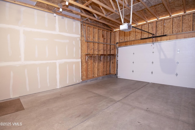 garage featuring a garage door opener