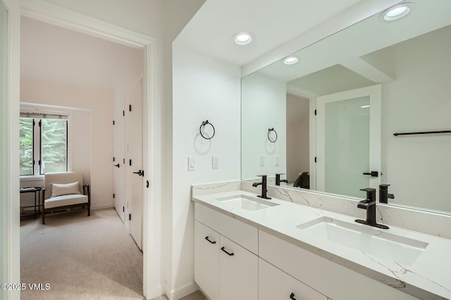 1359 Greenhill Ct Unit E, Vail, CO 81657 - bathroom featuring double vanity and recessed lighting