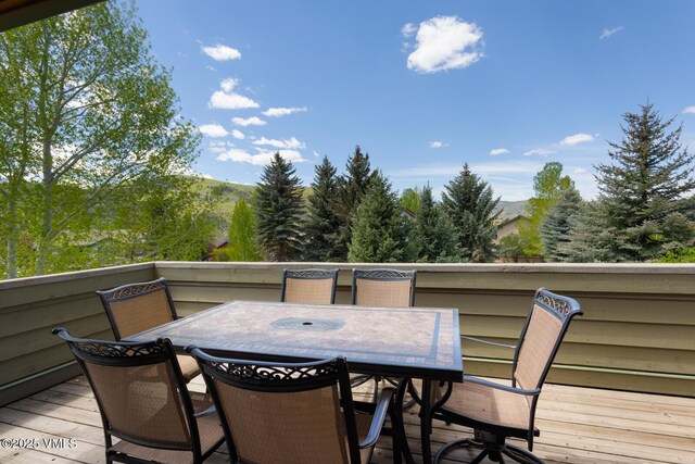 12 June Creek Rd, Edwards, CO 81632 - wooden deck with outdoor dining space