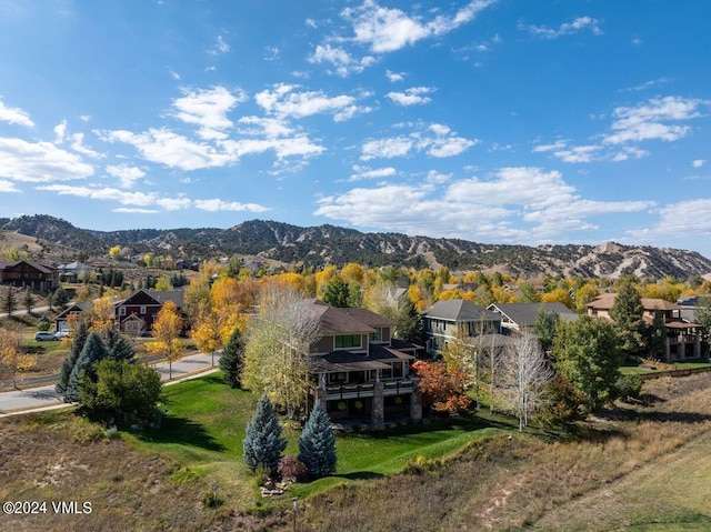 mountain view with a residential view