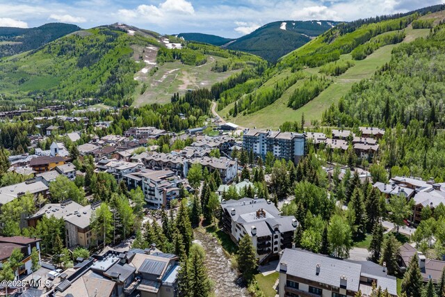 103 Willow Pl Unit 301, Vail, CO 81657 - aerial view of property and surrounding area featuring mountains