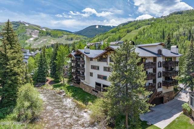 103 Willow Pl Unit 301, Vail, CO 81657 - bird's eye view of a mountainous background and a heavily wooded area